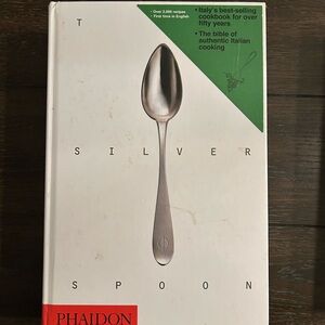 Phaidon Silver Spoon Cookbook with Green and Red Accents